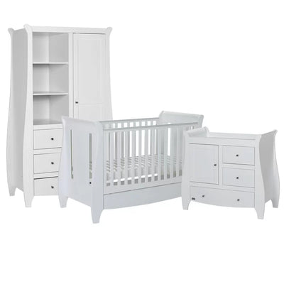 Gives a Modern Feel Stylish Choice Lucas Cot Bed 3-Piece Nursery Furniture Set, White