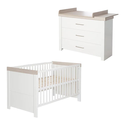 Modern Convertible 2 -Piece Nursery Furniture Set