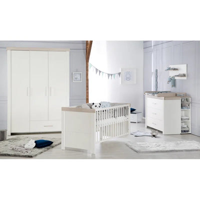 Stylish Convertible 3 -Piece Nursery Furniture Set- Canadian White