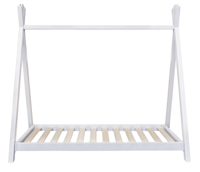 Teepee Toddler Bed White - with KF Mattress/Spring Mattress