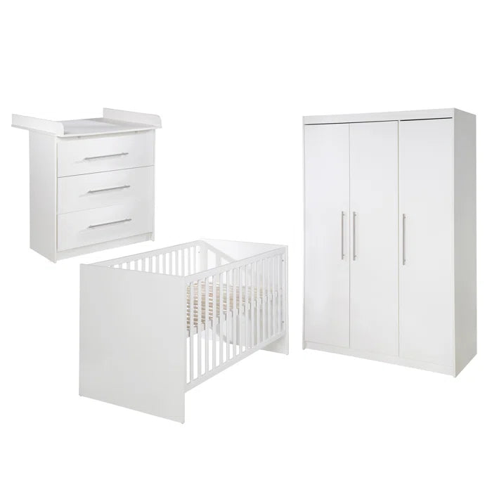 Baby Convertible 3 -Piece Nursery Furniture Set - White