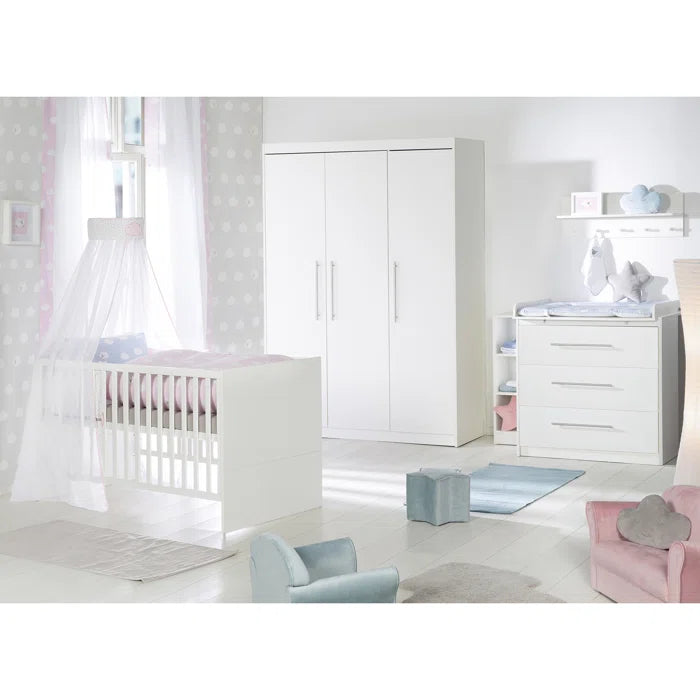 Baby Convertible 3 -Piece Nursery Furniture Set - White