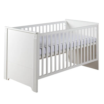 Deluxe Convertible 2 -Piece Modern Style Nursery Furniture Set - White