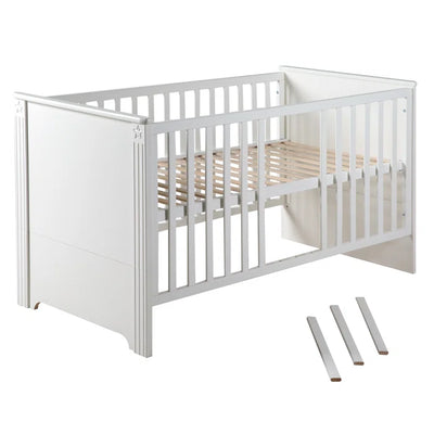 Deluxe Convertible 2 -Piece Modern Style Nursery Furniture Set - White