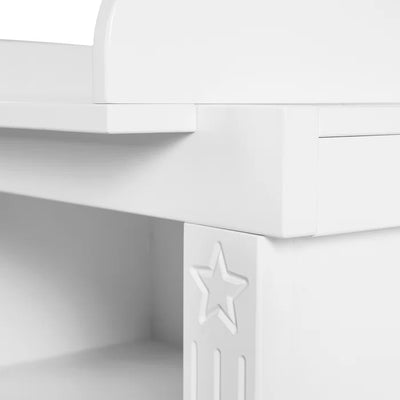 Deluxe Convertible 2 -Piece Modern Style Nursery Furniture Set - White