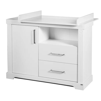 Deluxe Convertible 2 -Piece Modern Style Nursery Furniture Set - White