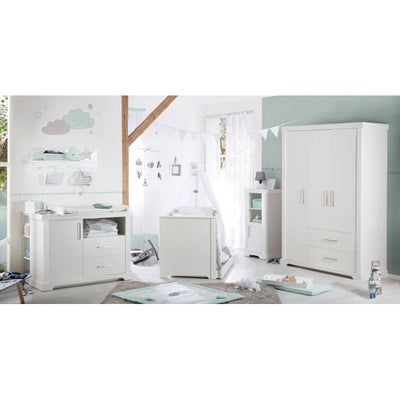 Deluxe Convertible 3 -Piece Maxi Nursery Furniture Set by roba - White