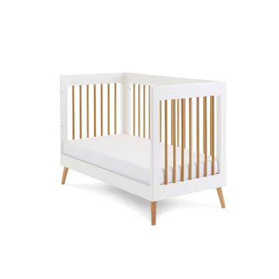 Stylish Contemporary Baby Mini Cot Bed - White