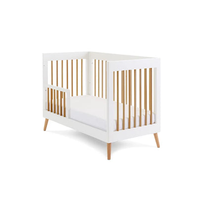 Stylish Contemporary Baby Mini Cot Bed - White