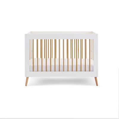 Stylish Contemporary Baby Mini Cot Bed - White