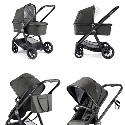 Kids Travel Stroller System 13 Piece Black, Silver or Chrome