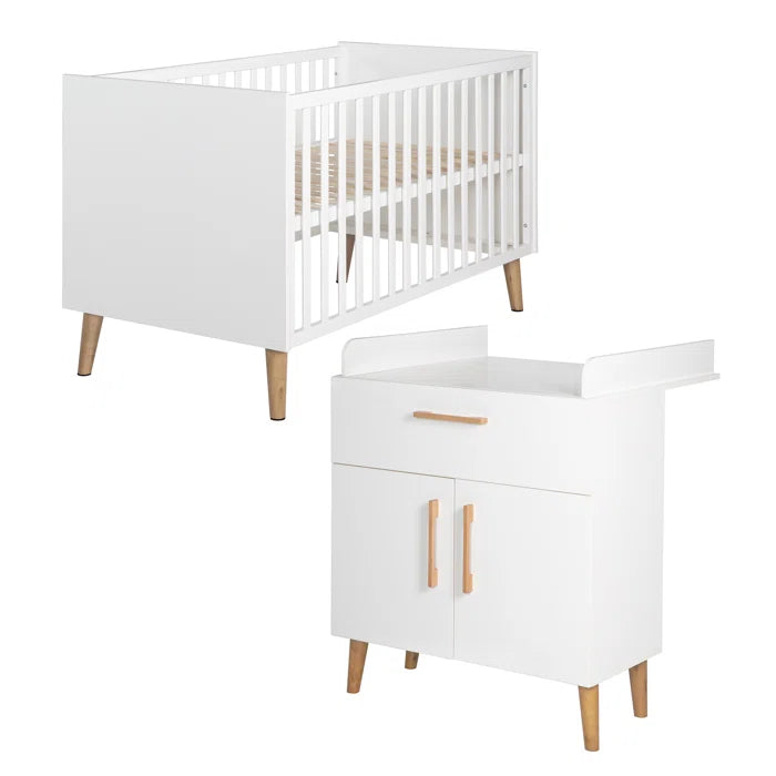 Contemporary 2 -Piece Nursery Furniture Set - White