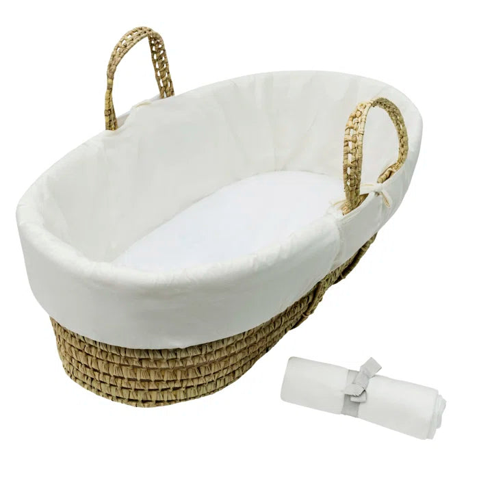 Baby Moses Basket with Bedding and Stand by Harriet Bee - Brown