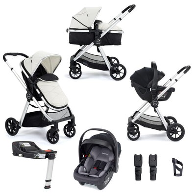 Baby Travel System Coco i-Size Car Seat with Isofix Base –  Silver, Black