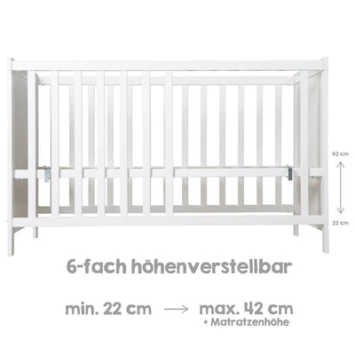 Baby Mini 2-Piece Nursery Furniture Set (Set of 2) by roba - White