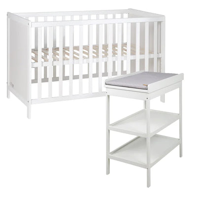 Baby Mini 2-Piece Nursery Furniture Set (Set of 2) by roba - White