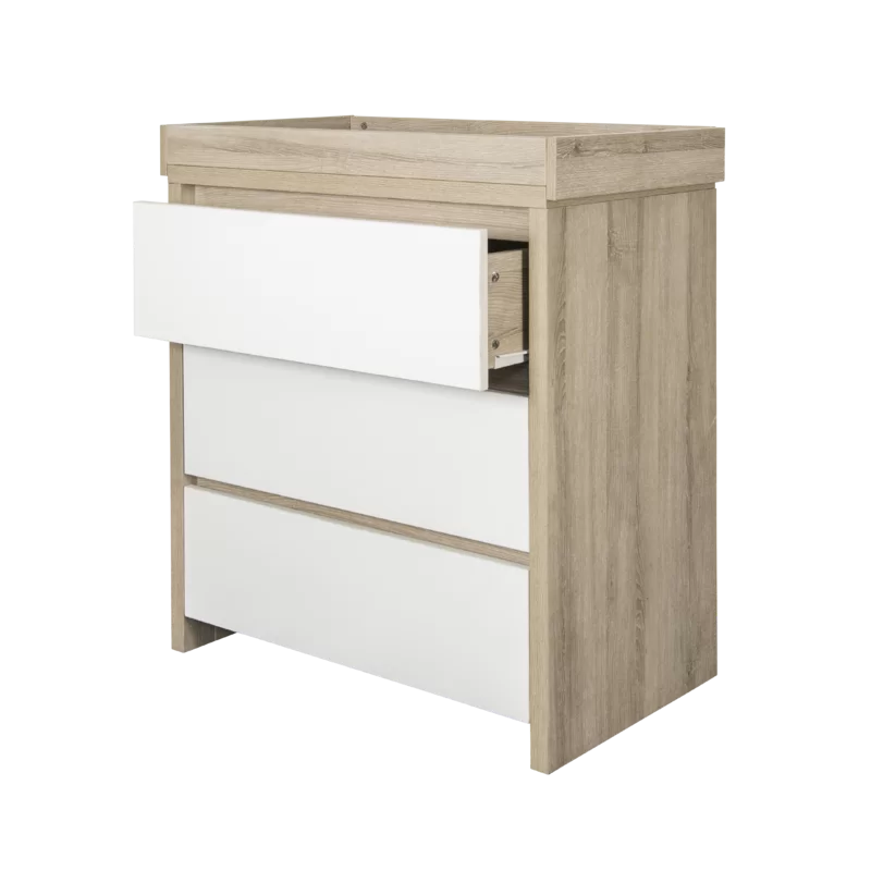 Baby 3 Drawer Change Table - Modena White/Oak