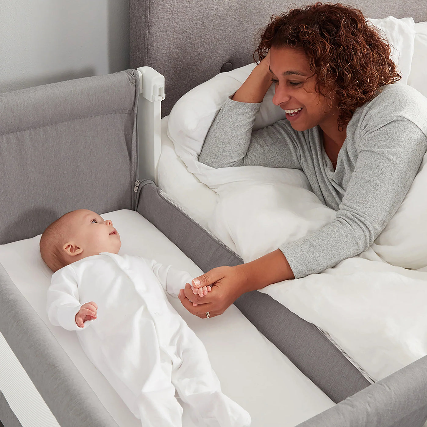 Contemporary Crib & Cot Sleep Solution (Dove or Stone Grey)