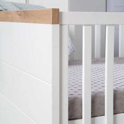 Beautiful Contemporary Convertible 2 -Piece Nursery Furniture Set - White/Oak