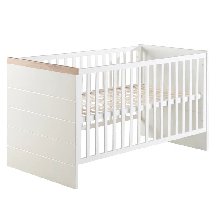 Beautiful Contemporary Convertible 2 -Piece Nursery Furniture Set - White/Oak