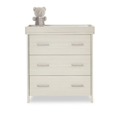 Stylish Changing Unit and 3 Storage Drawers (Oatmeal)