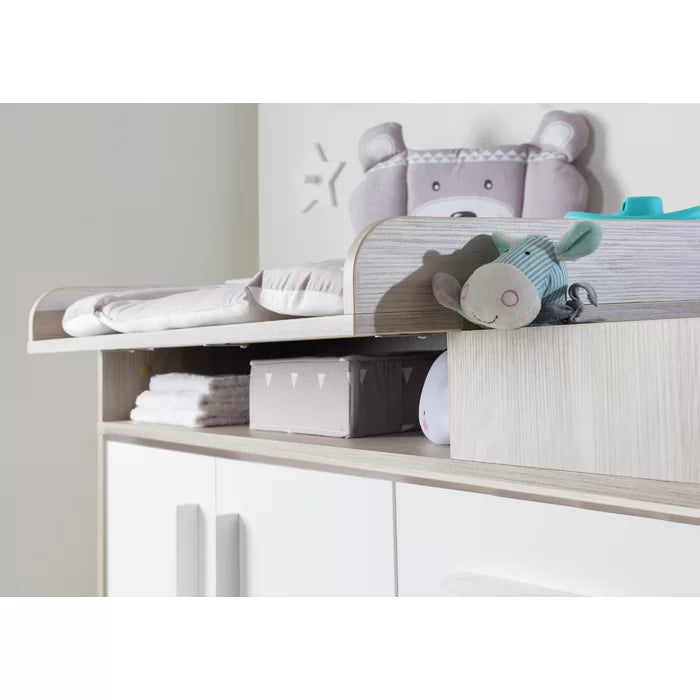 Deluxe 2 Piece Modern Style Cot Set - White