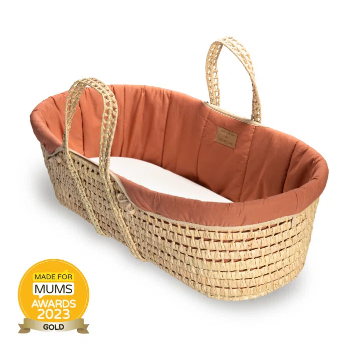 Baby Organic Palm Moses Basket - Stylish Basket with Stand.