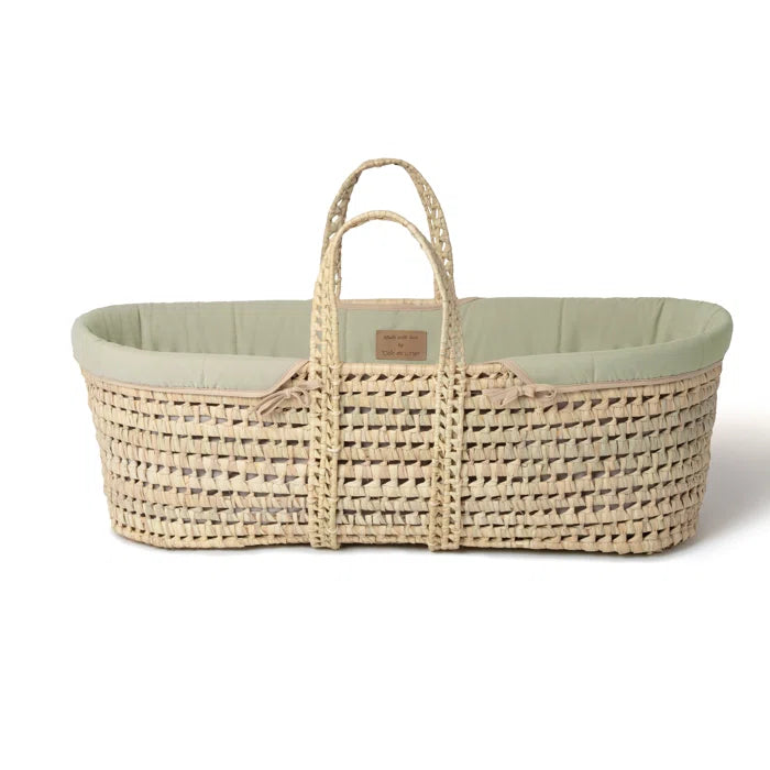 Baby Organic Palm Moses Basket - Stylish Basket with Stand.