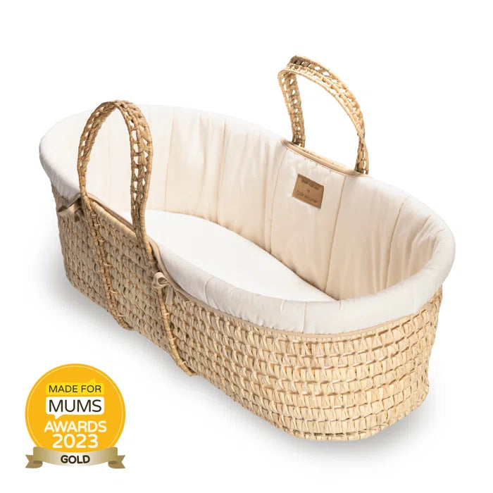 Baby Organic Palm Moses Basket - Stylish Basket with Stand.