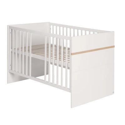 Stylish Cot Bed 3-Piece Nursery Furniture Set by roba - White