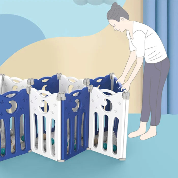 Baby Gate - Blue/White