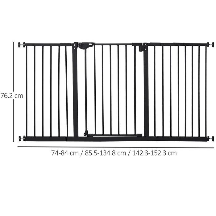 Safety Gate Archie & Oscar Plumerville Metal Pressure Mounted Pet Gate - Black