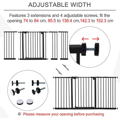 Safety Gate Archie & Oscar Plumerville Metal Pressure Mounted Pet Gate - Black