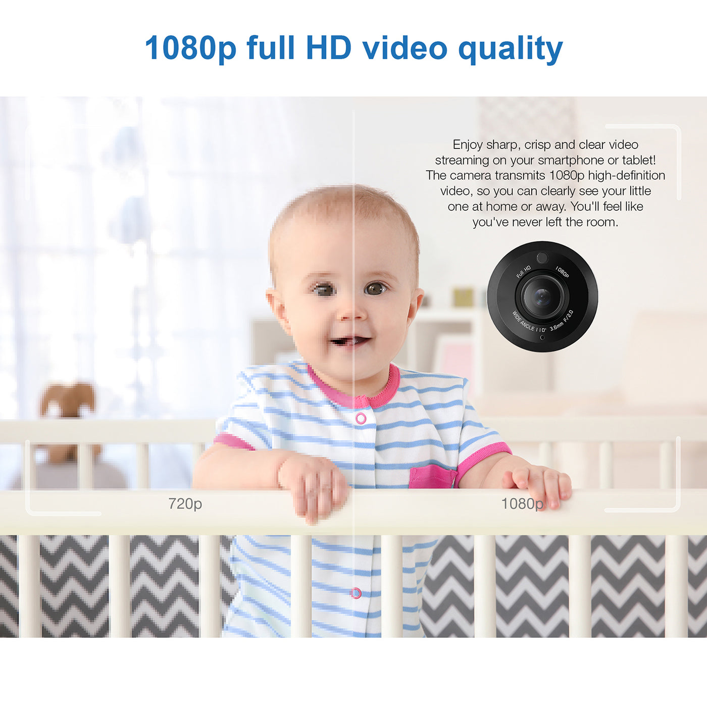 Baby Monitor 7" Smart Wi-Fi 1080p Pan and Tilt Monitor by Vtech