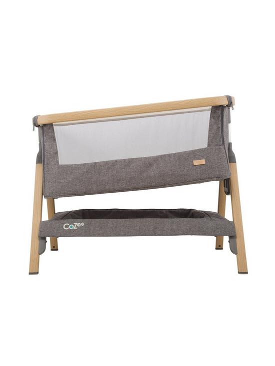 Babybbbbbbbbbbb Cot Bed CoZee Bedside Crib - Oak and Charcoal