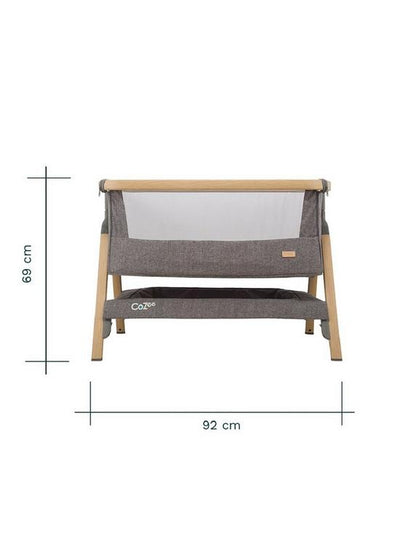 Babybbbbbbbbbbb Cot Bed CoZee Bedside Crib - Oak and Charcoal