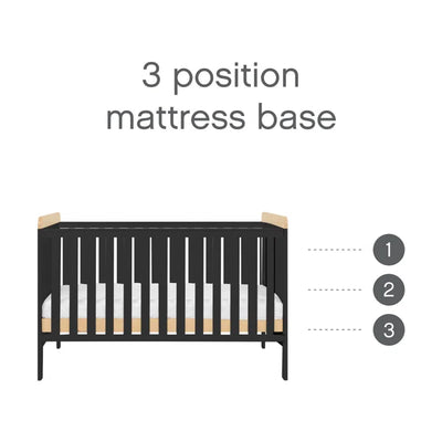 Contemporary Convertible  Rio Cot-Bed with Matching Cot Changer and Mattress