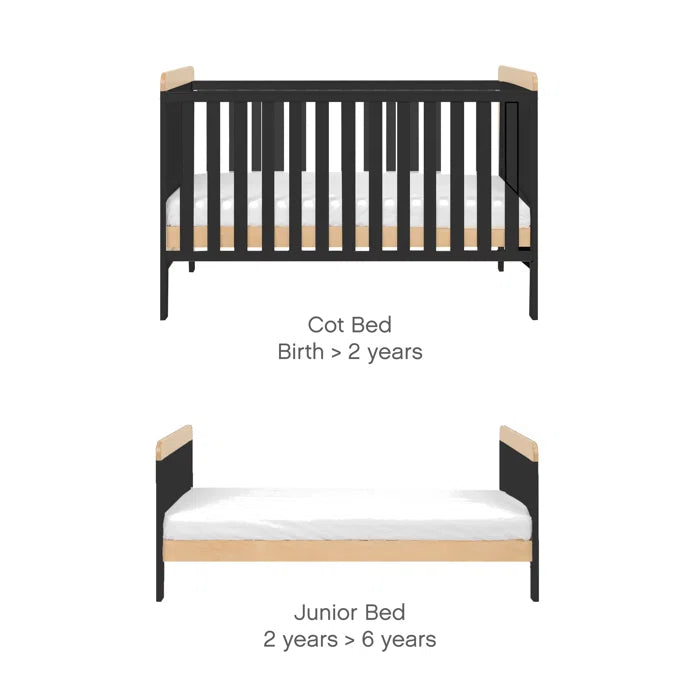 Contemporary Convertible  Rio Cot-Bed with Matching Cot Changer and Mattress