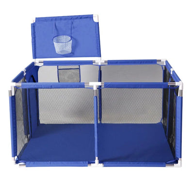 Breathable Multifunction Play Centre Foldable Blue Playpen