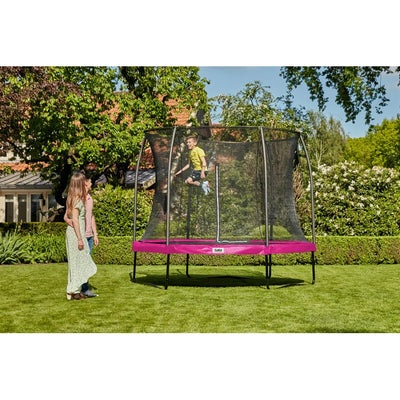 Outdoor Fun Comfort Edition Kids Trampoline 213cm - Green, Black , Pink