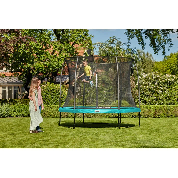 Outdoor Fun Comfort Edition Kids Trampoline 213cm - Green, Black , Pink