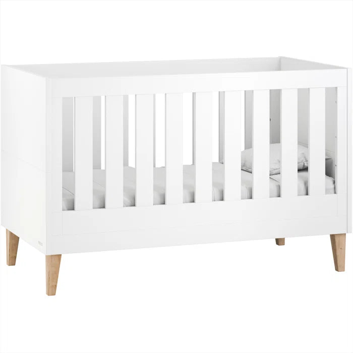 Modern Scandinavian Design Convertible Cot-Bed - Graphite, Premium White