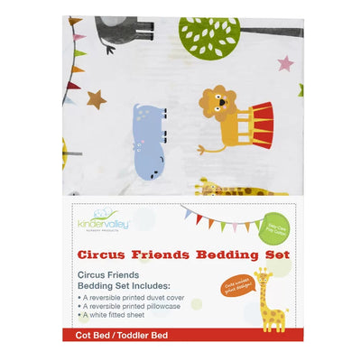 Contemporary Cot Bed / Toddler (70 x 140cm) House Beds and Mattress - Circus Friends