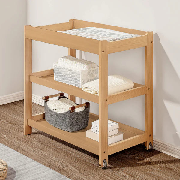 Baby Nursery 3 Tier Modern Style Changer -  Almond