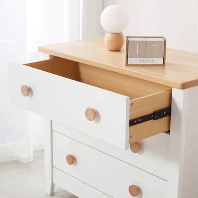 Nursery 3 Drawer Chest with Changing Tray Bundle - Barley White and Almond