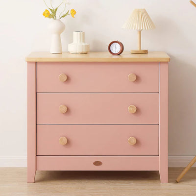 Nursery 3 Drawer Chest with Changing Tray Bundle - Cherry and Almond