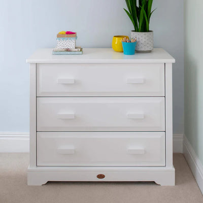 Nursery 3 Drawer Dresser and Arched Changing Station - Almond, Barley White, White