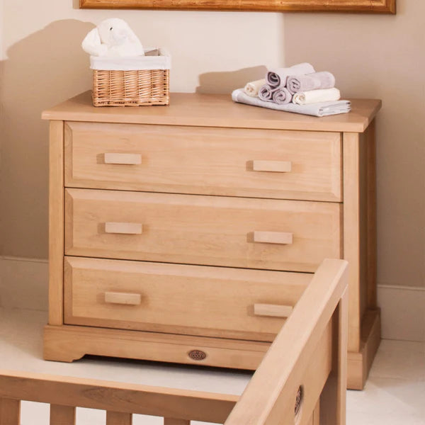 Modern Style 3 Drawer Dresser  in 3 Colors - Almond, Mocha, Pebble