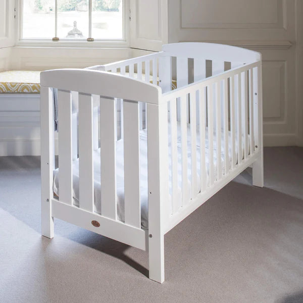 Baby Alice Cot Bed with Mattress Bundle - Barley White