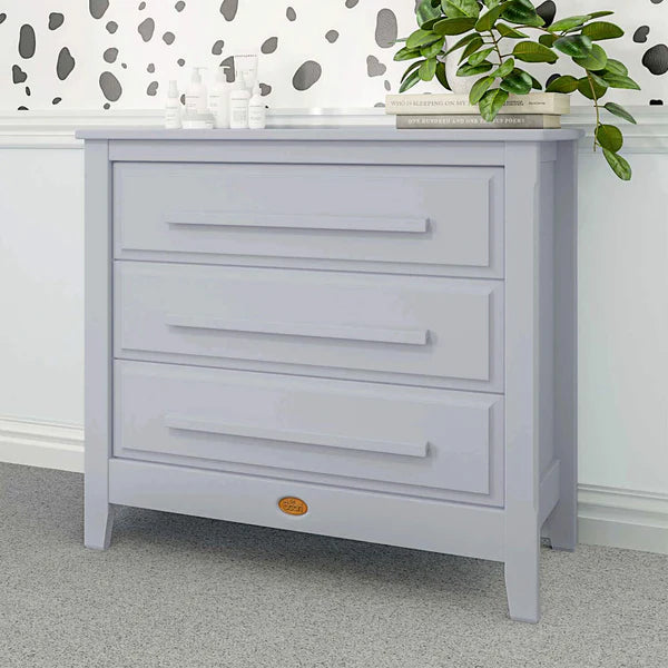 Stylish 3 Drawer Chest Smart Assembly - Barley White and Almond, Almond, Blueberry and Almond